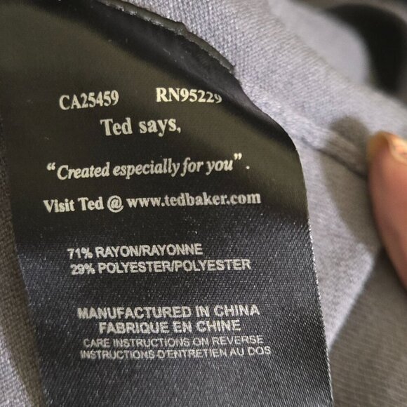 Ted Baker Bodycon Gray Black Sleeveless Sweater Dress  Size 2 - Picture 4 of 4